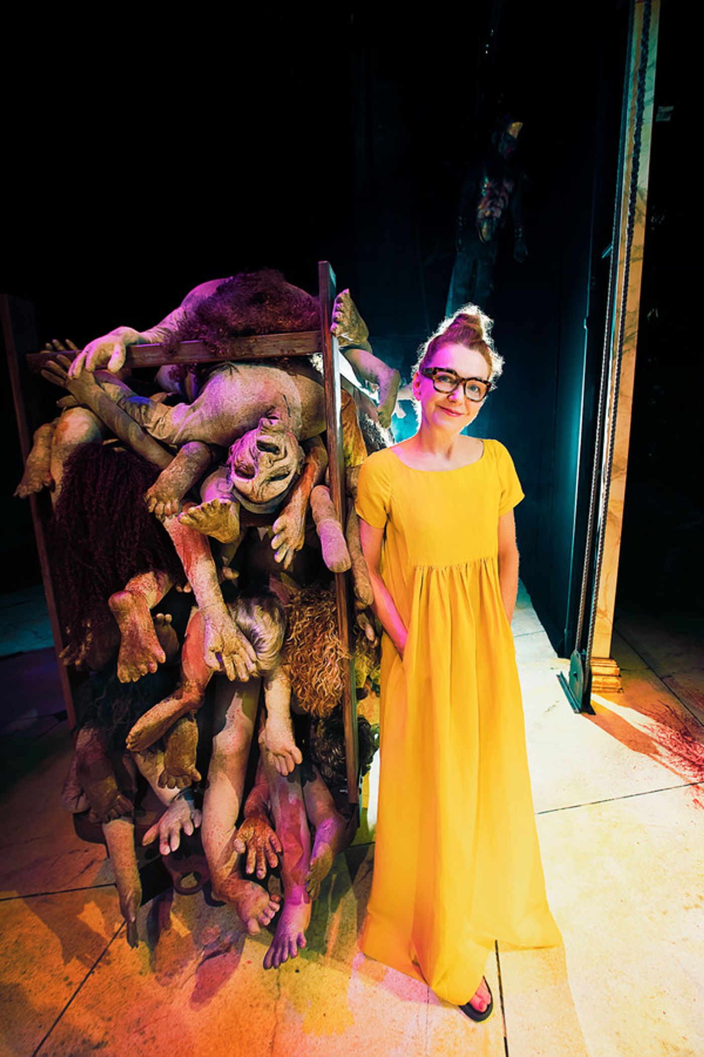 Photo Flash: Nathan Lane, Kristine Nielsen & GARY Team Pose Onstage on Opening Night!  Image