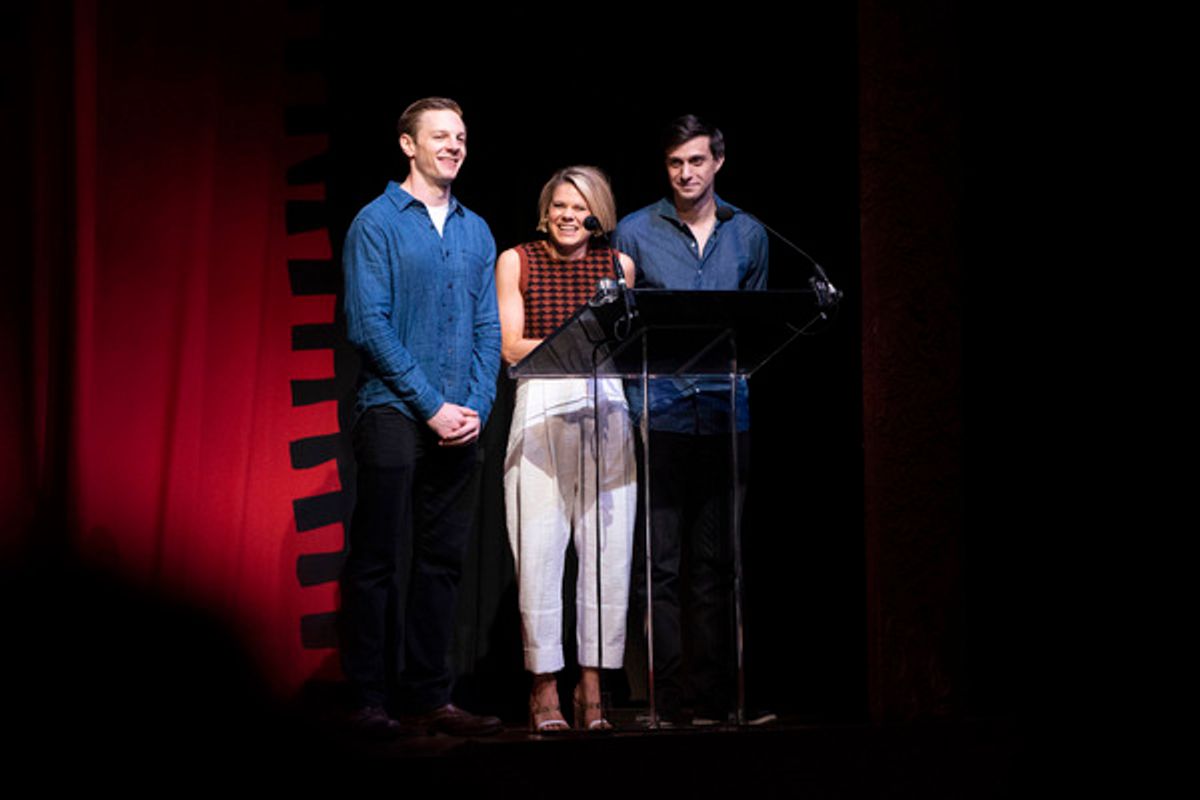 Will Pullen, Celia Keenan-Bolger, Gideon Glick at 