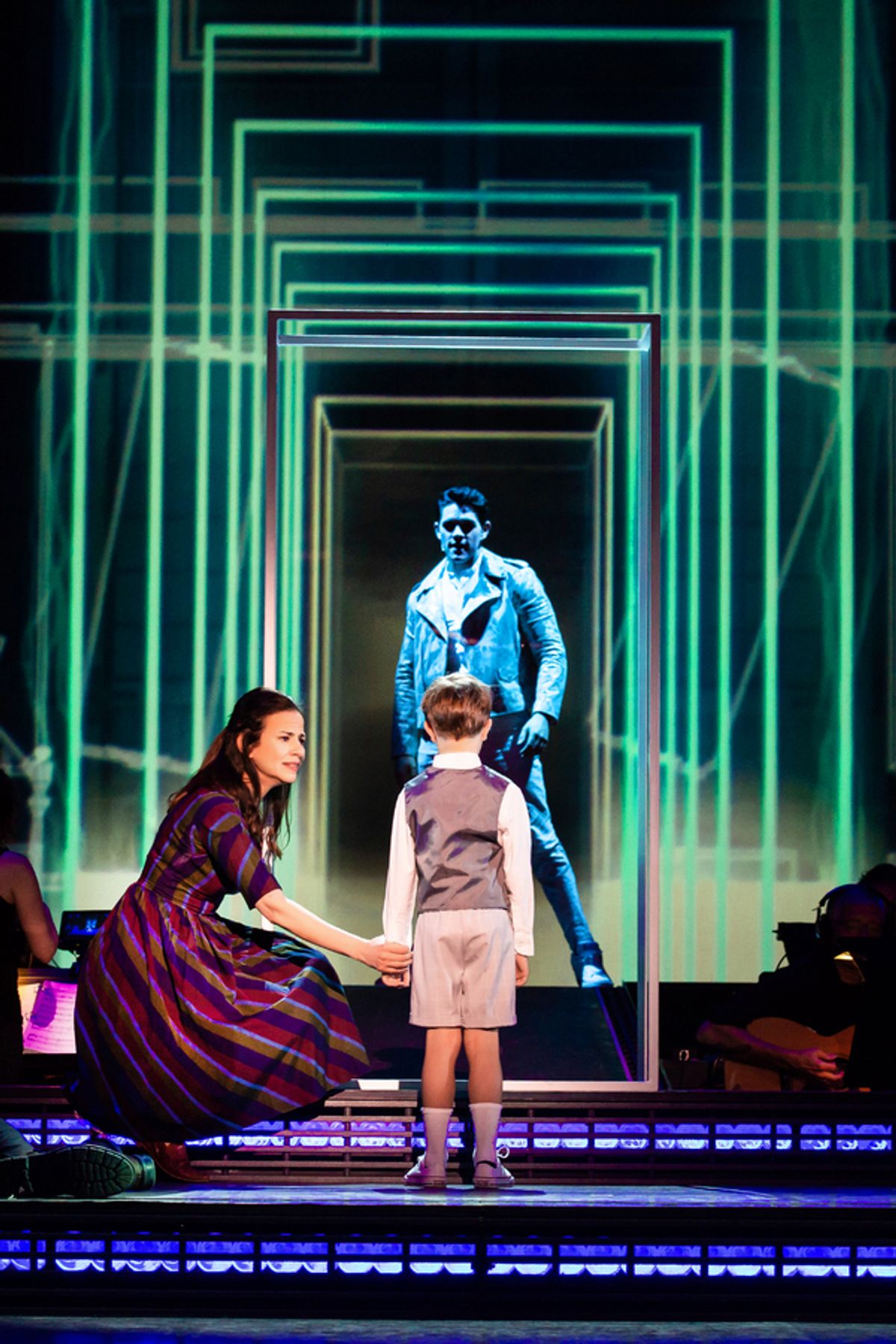 Mandy Gonzalez, Casey Cott, and Declan Fennell at 