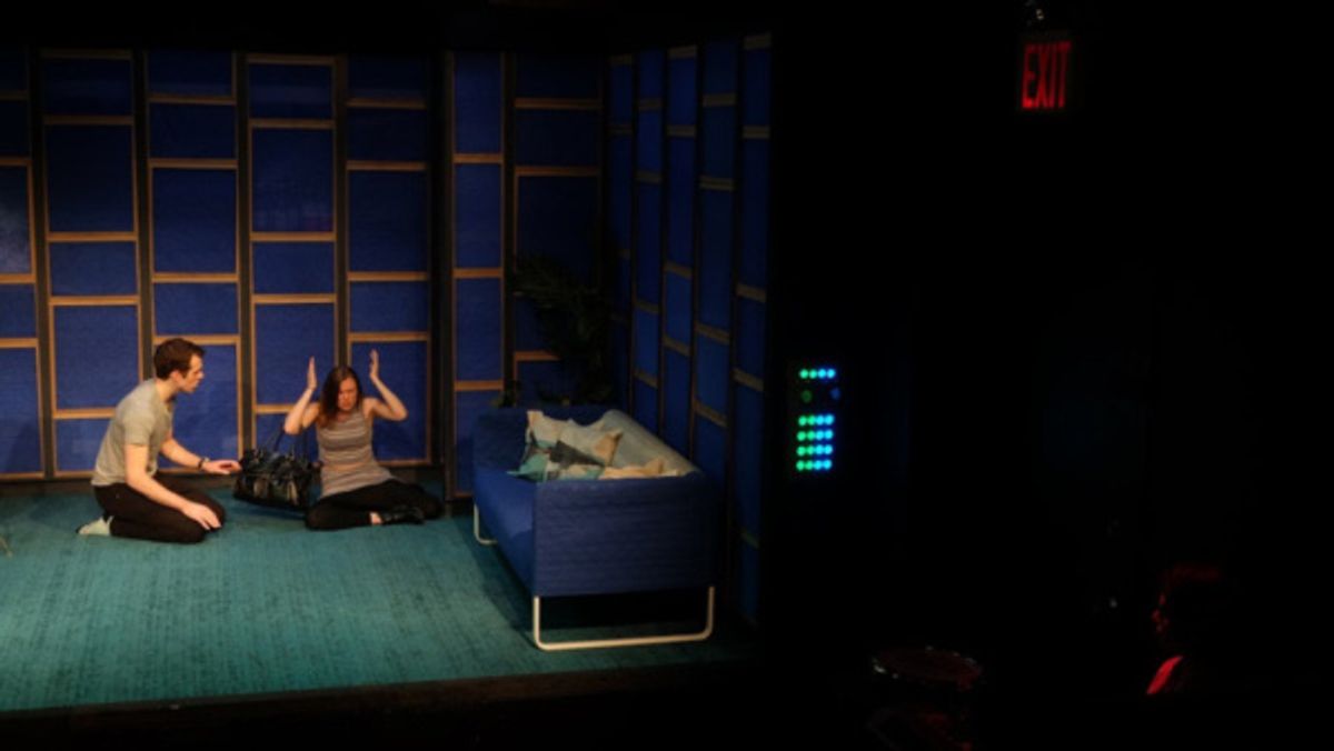 Andrew Dobbie and Blaire O'Leary at Dobbalopolis BOOM Runs Thru May 4th At The Chain Theater