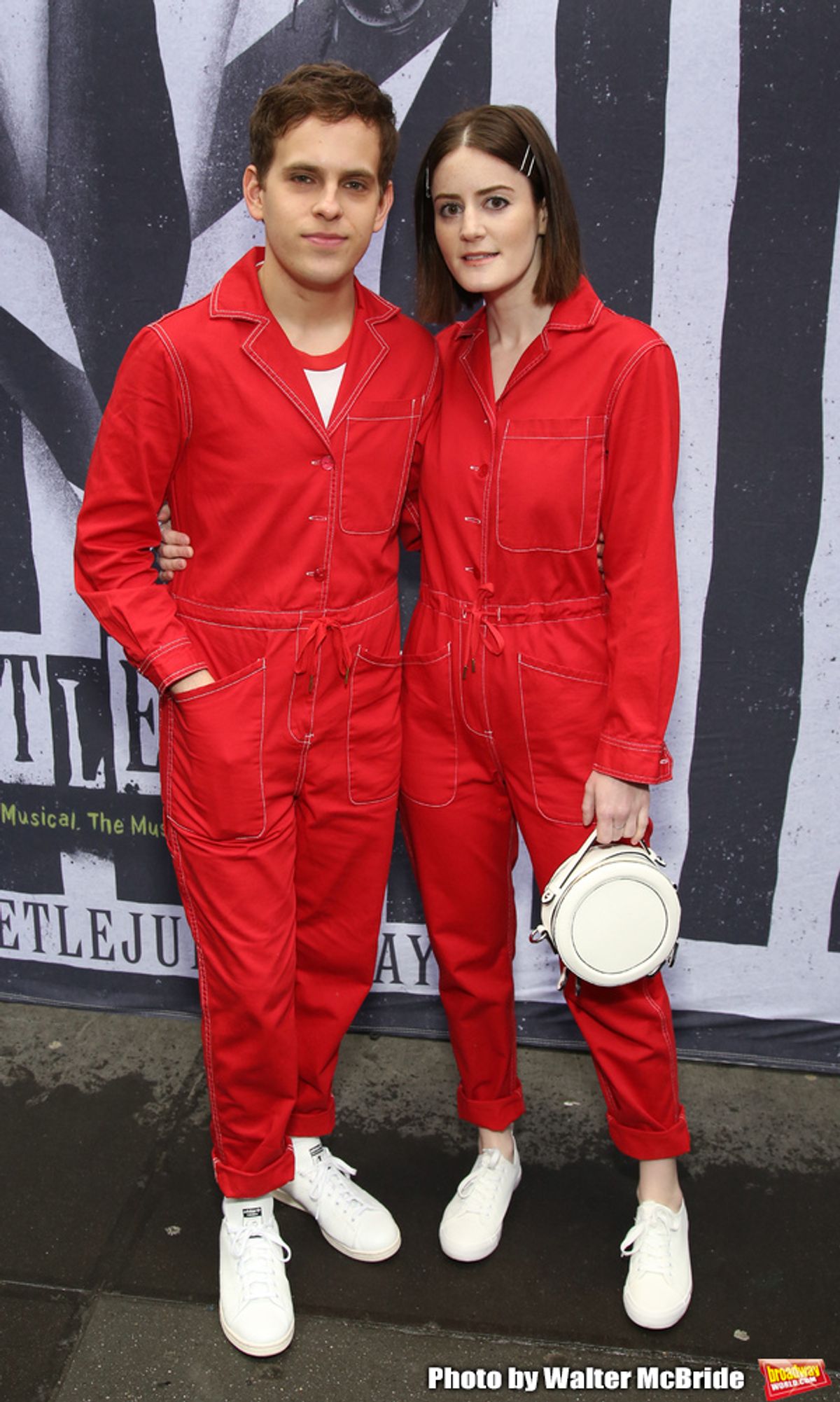 Taylor Trensch and Kayla Foste attends the Broadway Opening Night Performance for 'Beetlejuice' at The Wintergarden on April 25, 2019  in New York City. at 