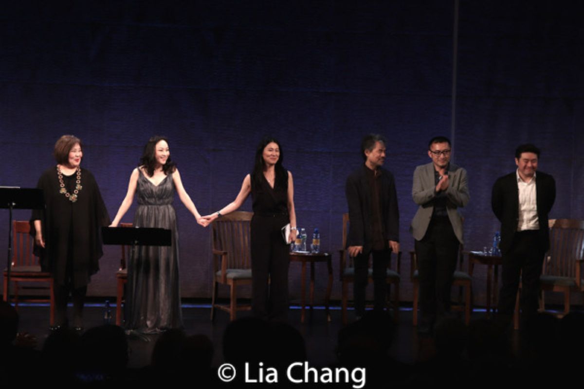 Guang Yang, Fang-Tao Jiang, Dr. Agnes Hsu-Tang, David Henry Hwang, Huang Ruo, Andrew Stenson at 
