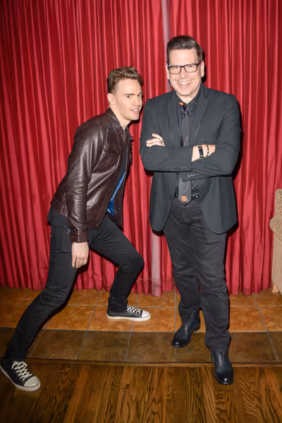 Erich Bergen and music director Michael Orland Photo