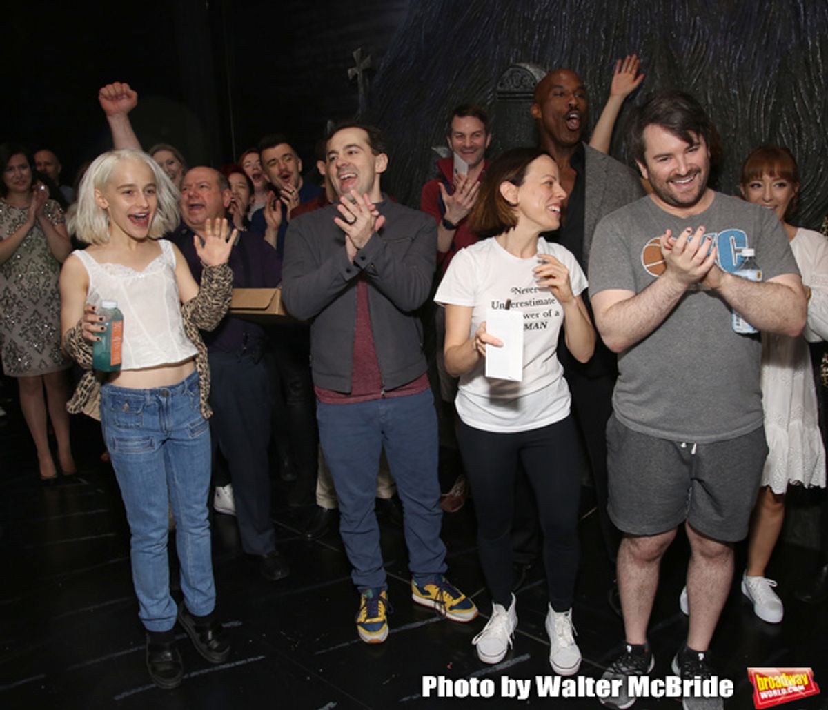 Sophia Anne Caruso, Rob McClure, Leslie Kritzer  and Alex Brightman at 