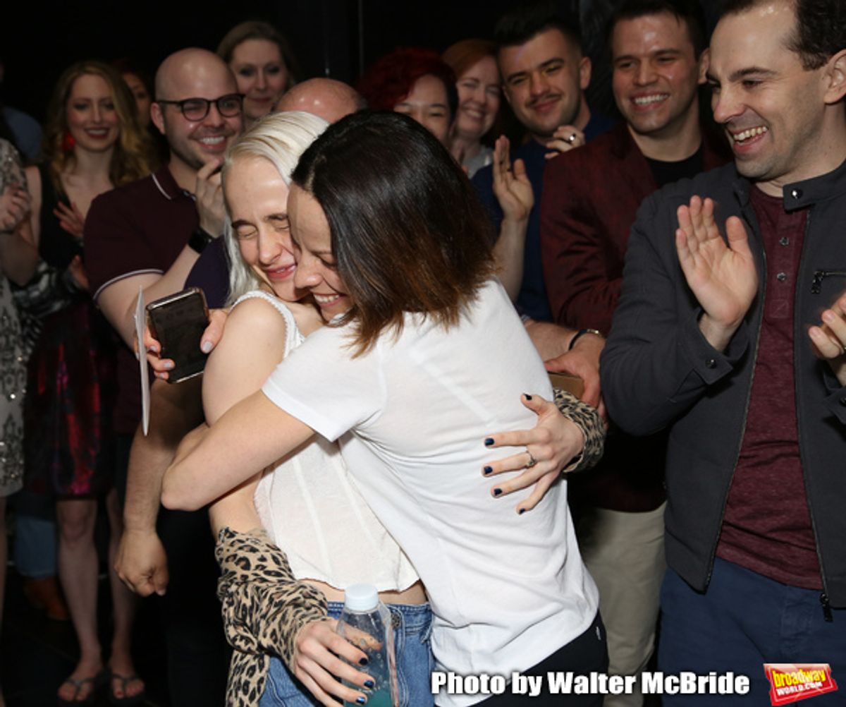 Sophia Anne Caruso, Leslie Kritzer and Rob McClure at 