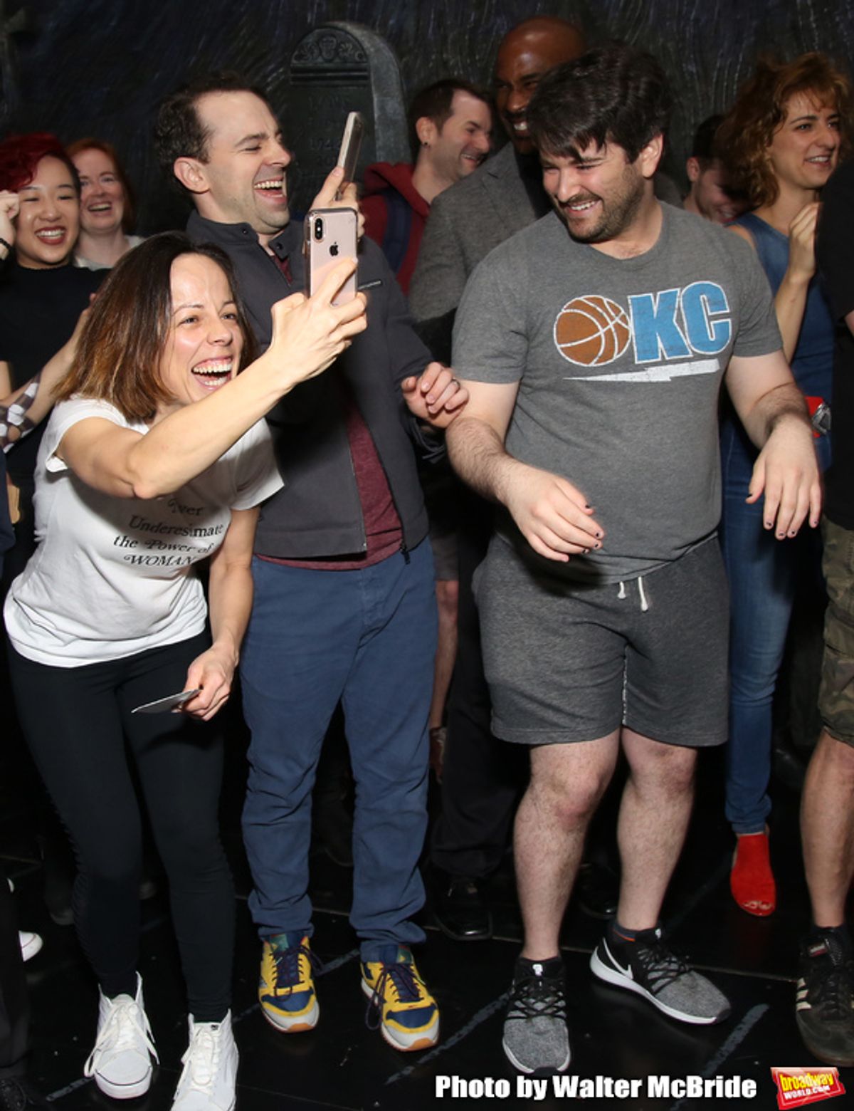 Leslie Kritzer, Rob McClure and Alex Brightman 
 at 
