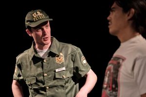 Nicholas Stauffer & Dylan Carusona in BOUND. Photo by Joe Velez. @ BroadwayWorld Nicholas Stauffer & Dylan Carusona in BOUND. Photo by Joe Velez. Photo