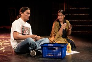 Dylan Carusona & Elizabeth Rolston in BOUND. Photo by Joe Velez. @ BroadwayWorld Dylan Carusona & Elizabeth Rolston in BOUND. Photo by Joe Velez. Photo