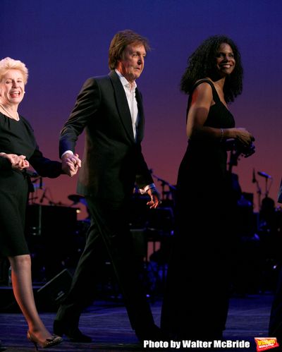 Jo Sullivan Loesser, Paul McCartney & Audra McDonald
at The Curtain Call for Chance & Photo