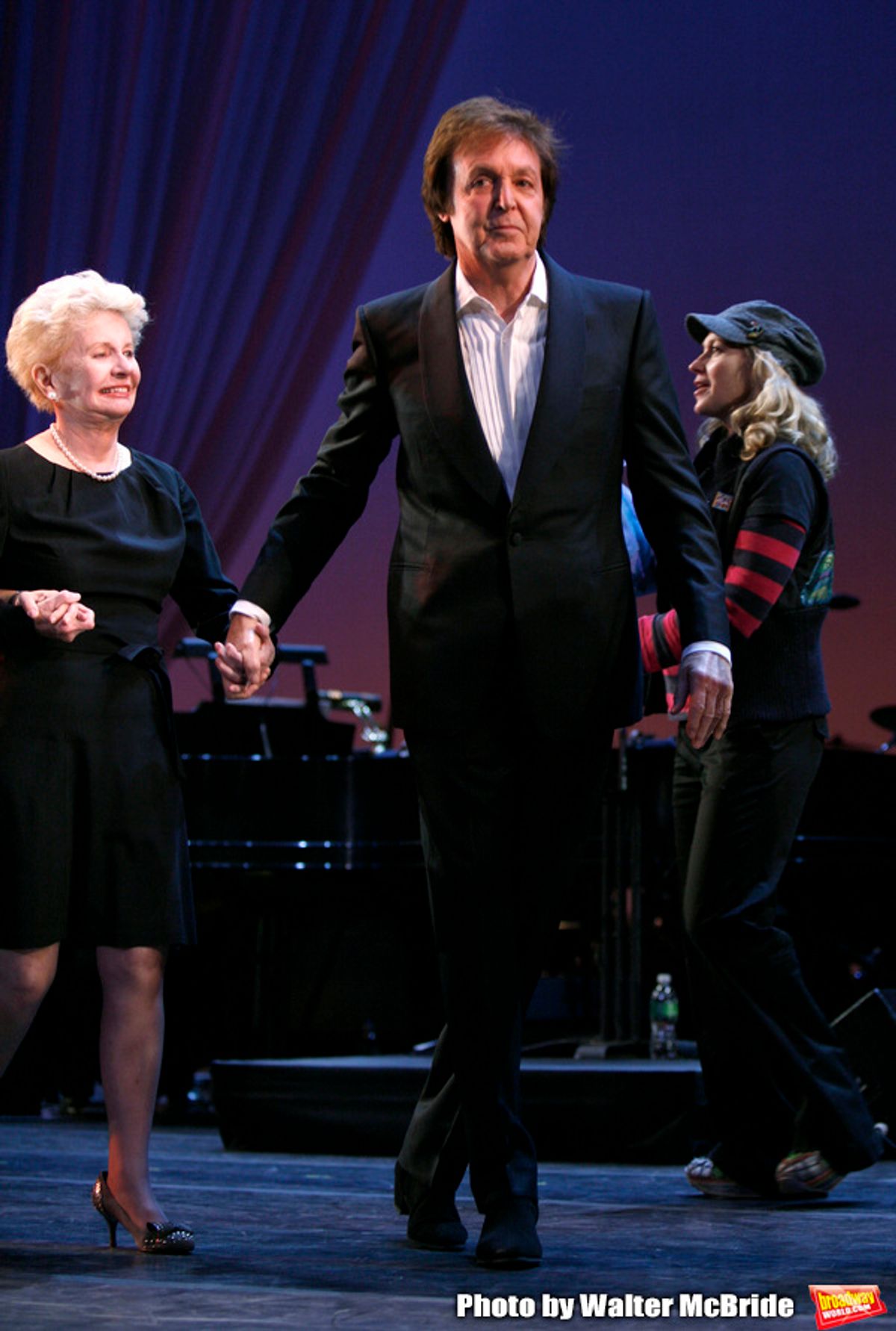 Paul McCartney & Jo Sullivan Loesser
at The Curtain Call for Chance & Chemistry: A Centennial Celebration of Frank Loesser- an Actors Fund Benefit at the Minskoff Theatre in New York City.
October 26, 2009 at 