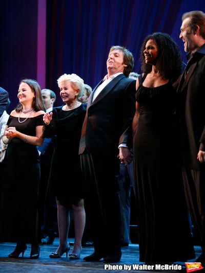 Emily Loesser, Jo Sullivan Loesser, Paul McCartney, Audra McDonald & Marc Kudisch at  Photo