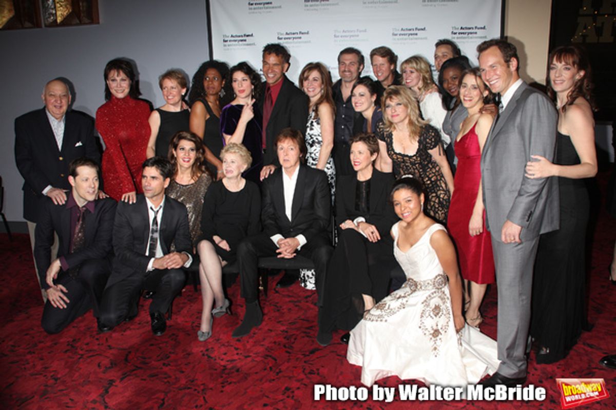 John Stamos, Jo Sullivan Loesser, Paul McCartney, Annette Bening, Nia Vardalis, Ana Gasteyer, Audra McDonald, Michele Lee, Patrick Wilson & ensemble cast
Backstage for Chance & Chemistry: A Centennial Celebration of Frank Loesser- an Actors Fund Benefit a at 