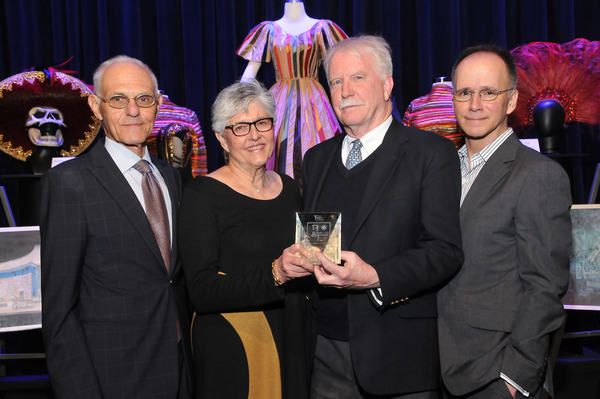 Tobin Theatre Arts Funds Mel Weingart, Linda Hardberger, Robert Perdziola with Tobin  Photo