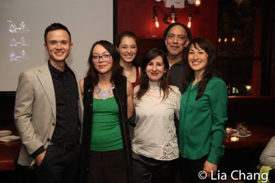 Jeffrey Omura, playwright Sam Chanse, Emma Kikue, director Shelley Butler, Thom Sesma Photo