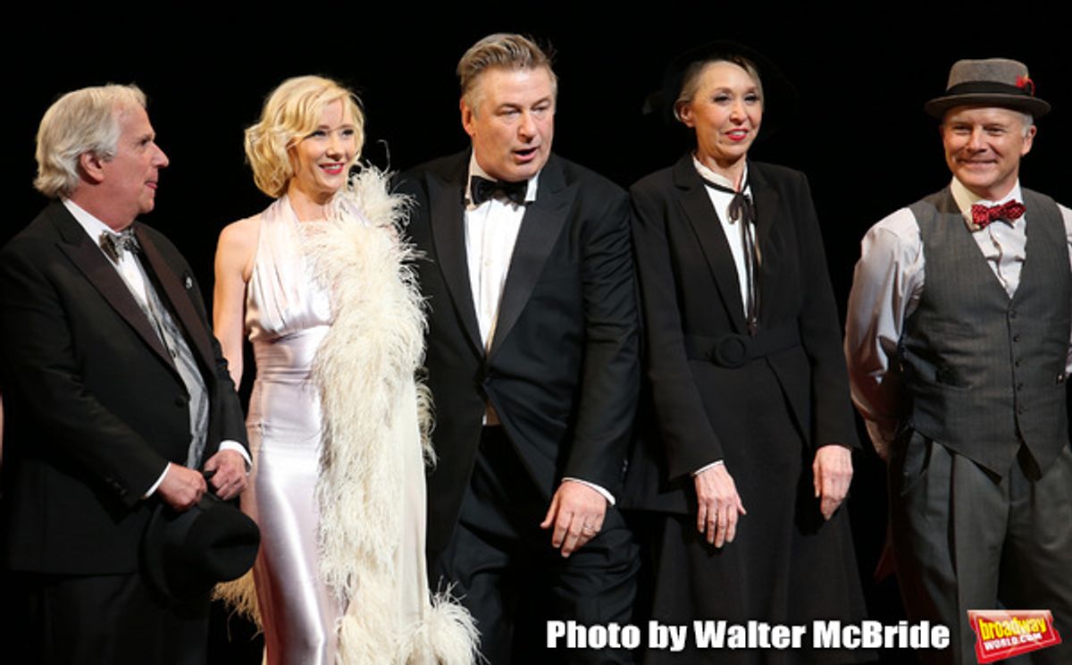 Henry Winkler, Anne Heche, Alec Baldwin, Julie Halston and Dan Butler with cast  at 