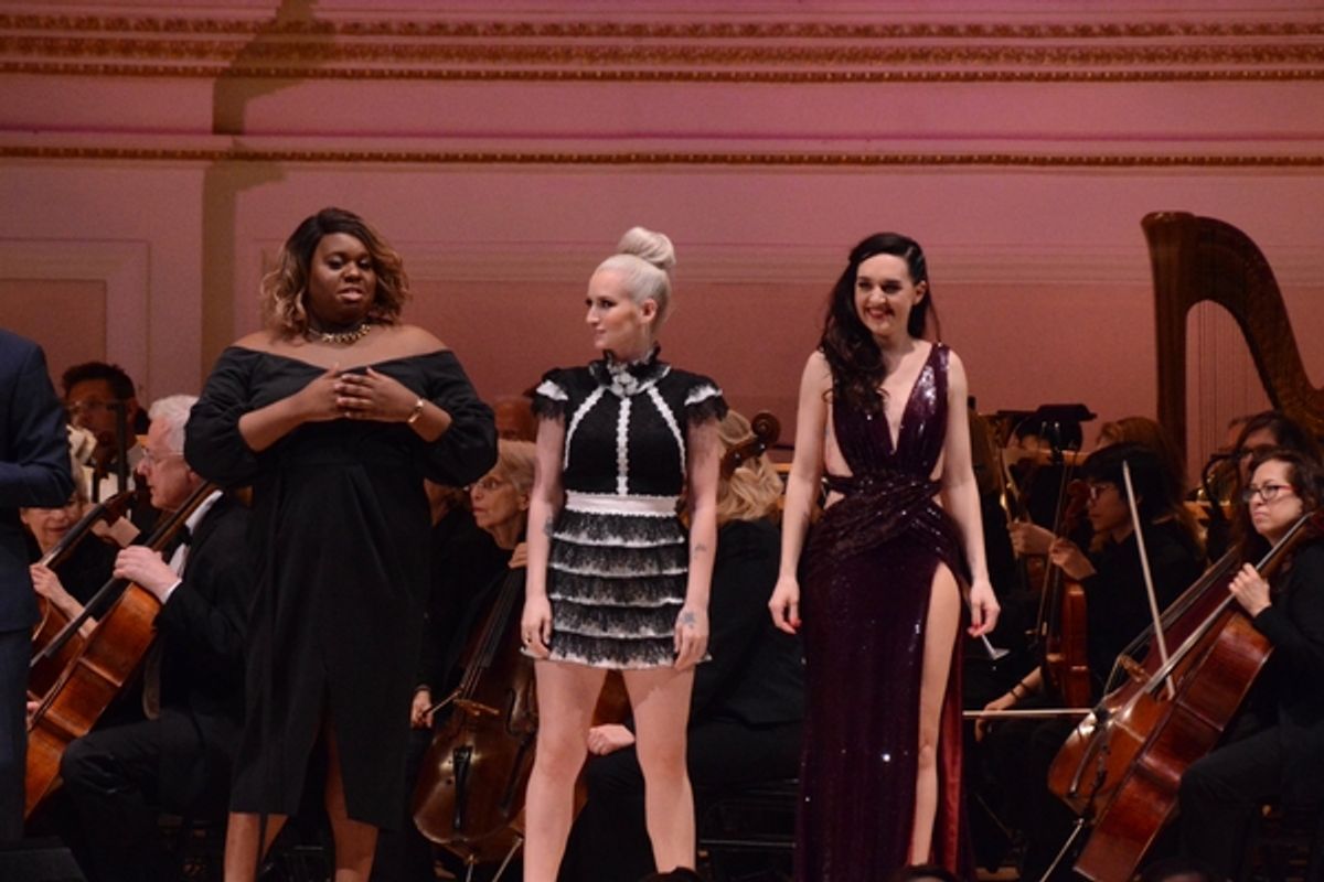 Alex Newell, Ingrid Michaelson and Lena Hall at 