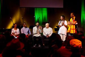 Director of WiLDFLOWER Logan Vaughn, choreographer Kevin E. Boseman, WiLDFLOWER creators Jason Michael Webb and Lelund Durond Thompson and National Black Theatre’s CEO Sade Lythcott and artistic director Jonathan McCrory @ BroadwayWorld Director of WiLDFLOWER Logan Vaughn, choreographer Kevin E. Boseman, WiLDFLOWER creat Photo