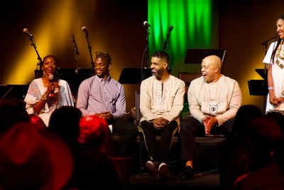 WiLDFLOWERâ€™s director Logan Vaughn speaks during post-show Q&A with WiLDFLOWER Photo