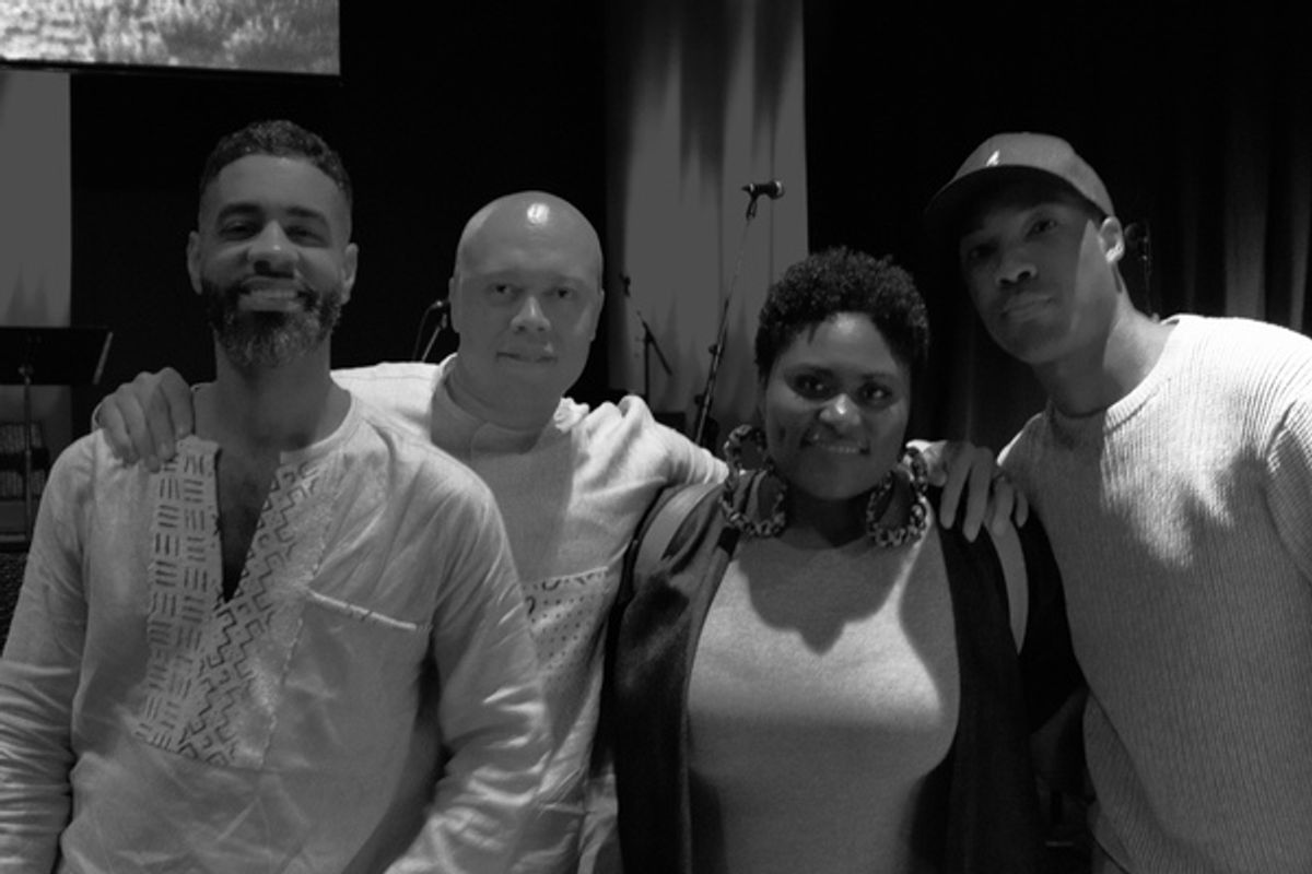 WiLDFLOWER creators Jason Michael Webb and Lelund Durond Thompson with Danielle Brooks and Corey Hawkins
 at 