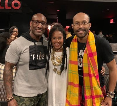 Quentin Earl Darrington with National Black Theatreâ€™s Sade Lythcott and Jonath Photo