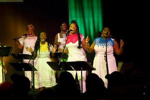 Phindile Mkhize Wilson, Lia Holman, Bre Jackson, Ayana George and Tamara Jade Photo