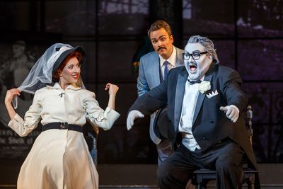 Don Pasquale (Kevin Glavin) is overcome by Norinaâ€™s (Lisette Oropesa) beauty 
 Photo
