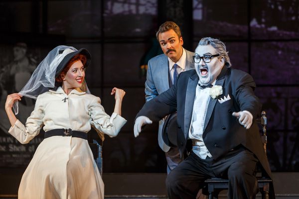 Don Pasquale (Kevin Glavin) is overcome by Norinaâ€™s (Lisette Oropesa) beauty 
 Photo