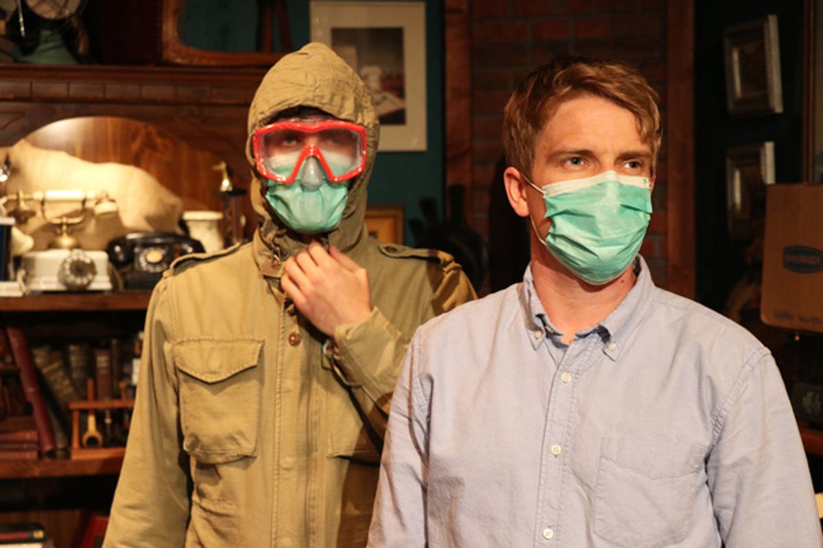 Stephen Tyler Howell and Luke McClure in Boxing Lessons by John Bunzel, directed by Jack Stehlin at The New American Theatre. Photo by Jeannine Wisnosky Stehlin at 