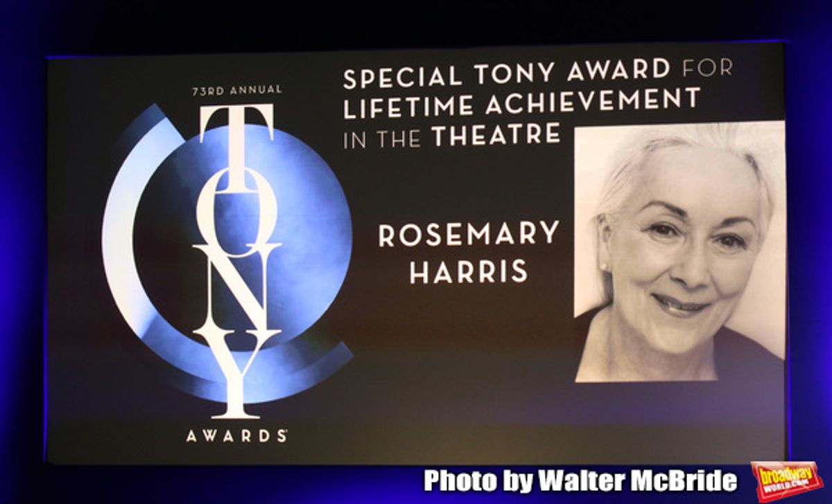 Special Tony Award for Lifetime Achievement in the Theatre to Rosemary Harris at 