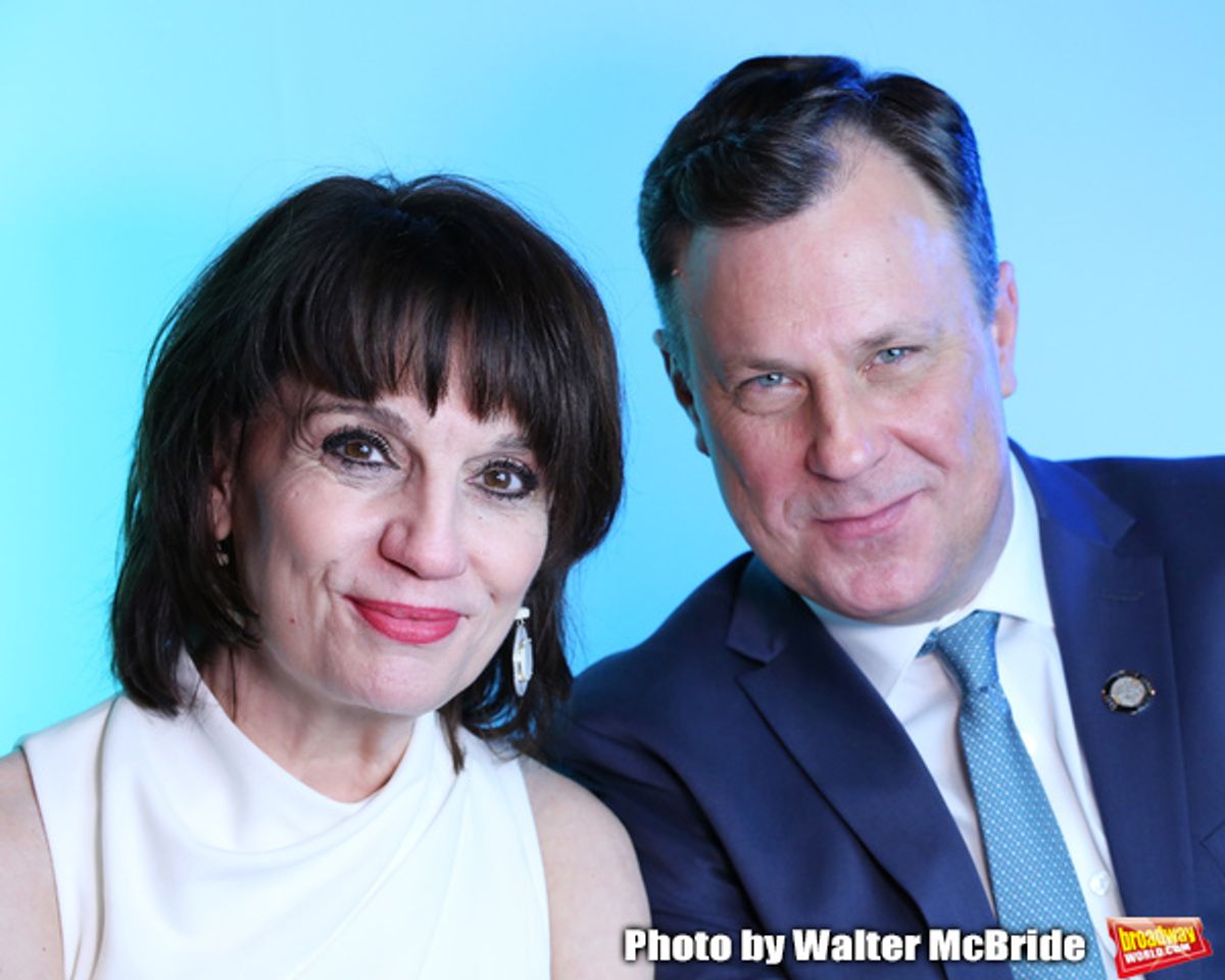 Beth Leavel and Brooks Ashmanskas during The 73rd Annual Tony Awards Meet The Nominees Press Day at the Sofitel Hotel on May 01, 2019 in New York City. 
 at 