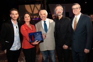 Wilbury Artistic Director Josh Short, Phyllis Kay, honoree Richard Donelly, Gamm Thea Photo