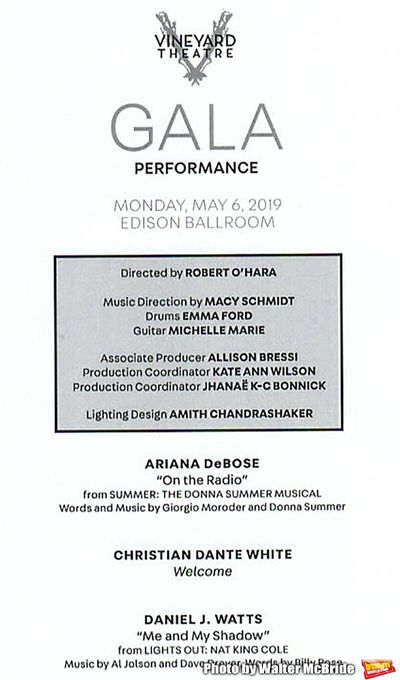Vineyard Theatre Gala honoring Colman Domingo - Program Photo