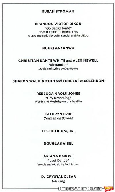 Vineyard Theatre Gala honoring Colman Domingo - Program Photo
