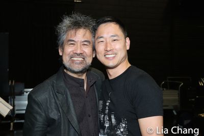 David Henry Hwang and and his SOFT POWER cast member Daniel May Photo