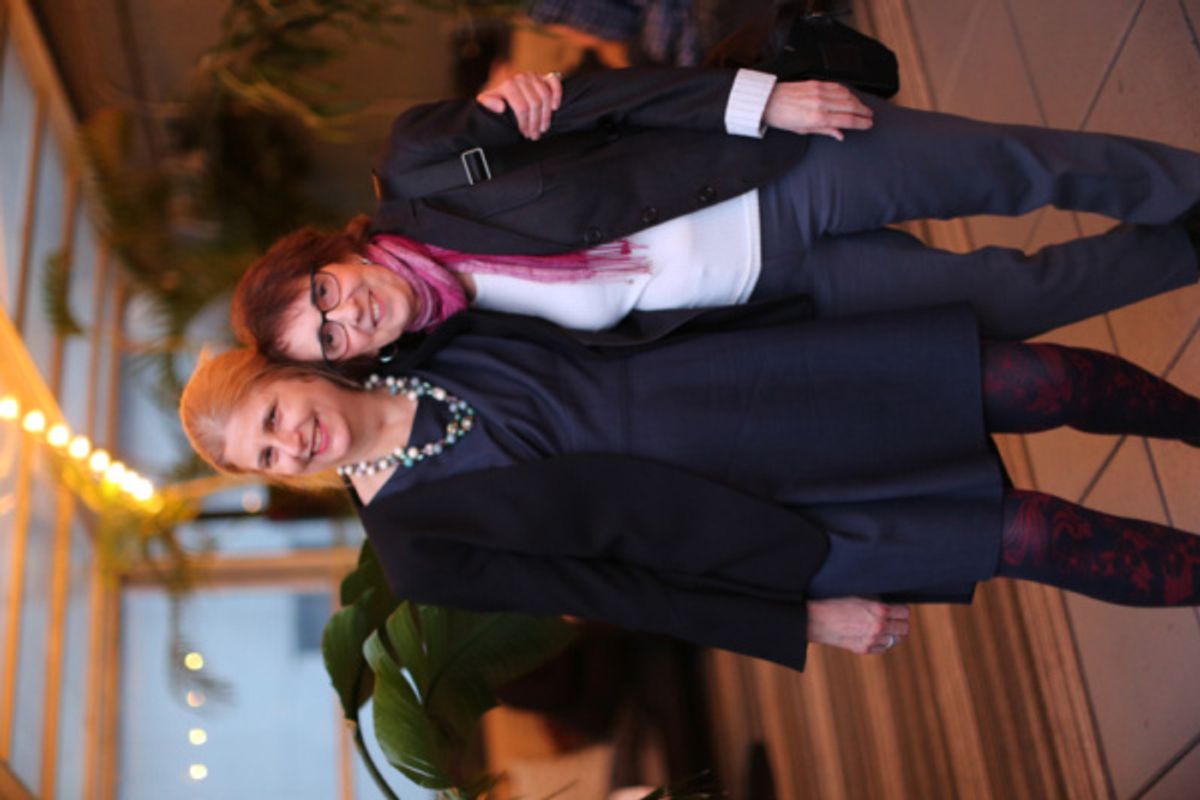 LPTW Oral History Producer Ludovica Villar-Hauser with LPTW Chair of Theatre Connections, Cindy Cooper. at 