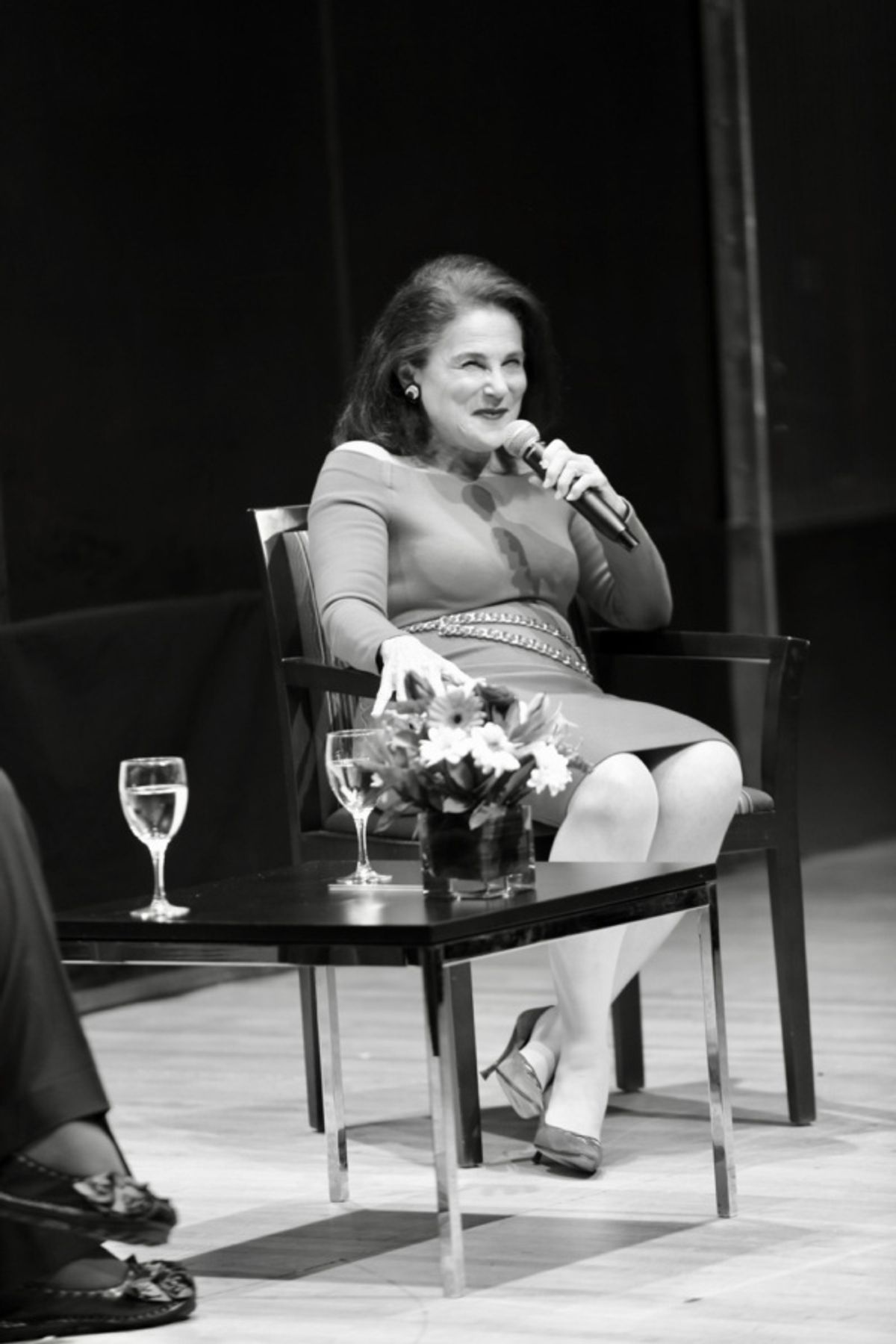 During the audience Q&A, Ms. Feldshuh reacts to the audience question, are you this entertaining in your personal life?     Photo Credit: Xanthe Elbrick PHOTOGRAPHY at 