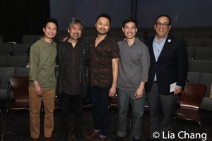 Whit K. Lee, David Henry Hwang, Billy Bustamante, Tobias C. Wong and Max Chang Photo