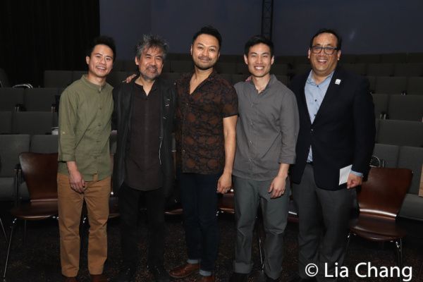 Whit K. Lee, David Henry Hwang, Billy Bustamante, Tobias C. Wong and Max Chang Photo