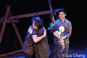 Billy Bustamante, David Henry Hwang and Tobias C. Wong Photo