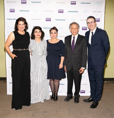 Becca Heller, Sourya Saleh, Masooma Hussaini, Carl Reisner, John Oliver Photo