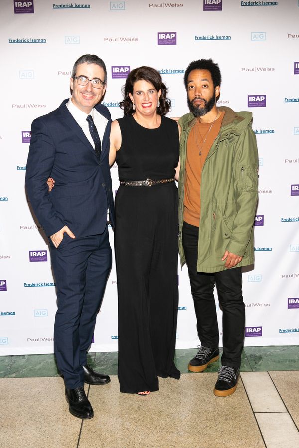 John Oliver, Becca Heller. Wyatt Cenac Photo