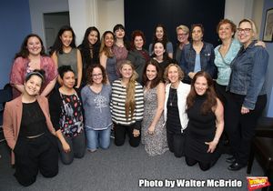 Front row, L to R: Shaina Taub, Masi Asare, Lynne Shankel, Bonnie Comley (Broadway HD), Georgia Stitt, Kathy Sommer, Kara Unterberg (The NY SongSpace)
Back row, L to R: Kailey Marshall, Minhui Lee, Macy Schmidt, Rona Siddiqui, Christie Baugher, Lisa DeSpa @ BroadwayWorld Front row, L to R: Shaina Taub, Masi Asare, Lynne Shankel, Bonnie Comley (Broadway HD Photo