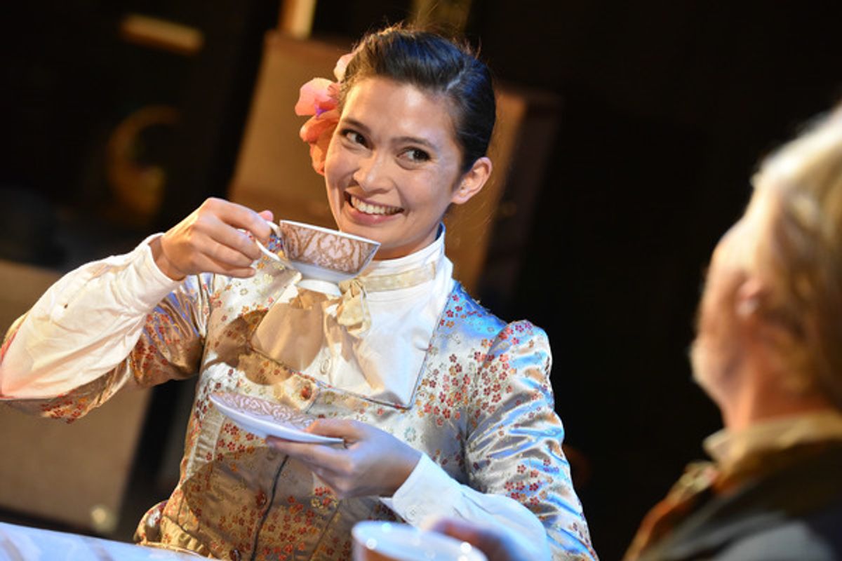 Kirsten Foster (Mrs Aouda)
Andrew Pollard (Phileas Fogg) at 