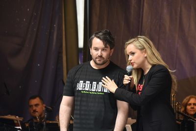 Stephanie Styles of Kiss Me Kate with Host Alex Brightman Photo