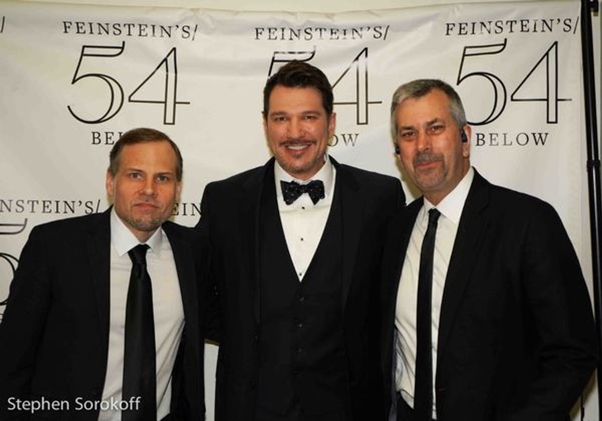 Klaus Mueller, Music director/piano, Paulo Szot, David Silliman, drums at 