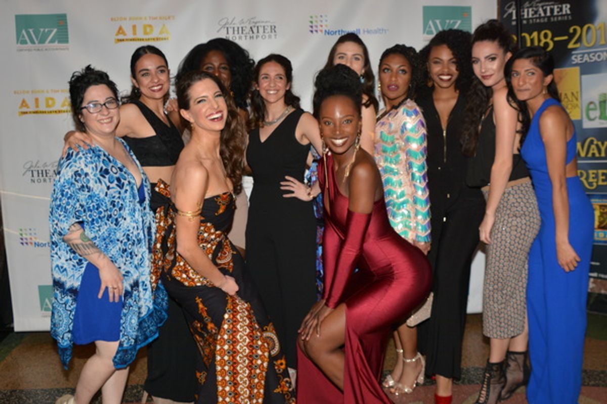 Lena Gabrielle (Music Director) with the ladies of Aida that includes-Emily Bordely, BreAnns Collier, Kayla Cyphers, Tara C. Fitzgerald, Jasmine Gobourne, Ramita Ravi, Daria Pilar Redus, Jenna Rubsii and Kristen Seggio at 