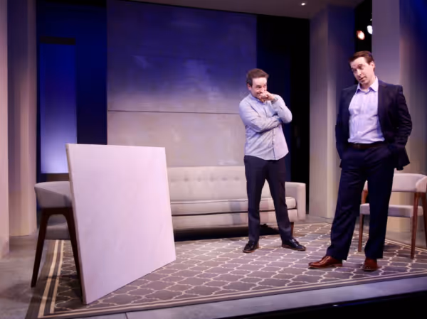 Josh Powell (left, Serge) and Brian Sgambati (Marc) star in ART, Yasmina Reza''s inte Photo