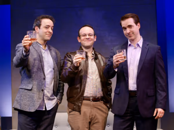 Josh Powell (left, Serge), Jonathan Spivey (center, Yvan) and Brian Sgambati (right,  Photo