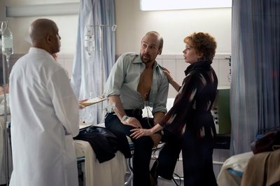 Michael Genet as doctor, Sam Rockwell as Bob Fosse, Michelle Williams as Gwen Verdon Photo