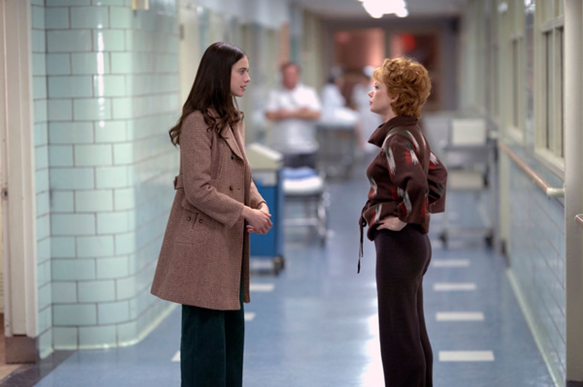 Margaret Qualley as Ann Reinking, Michelle Williams as Gwen Verdon at 